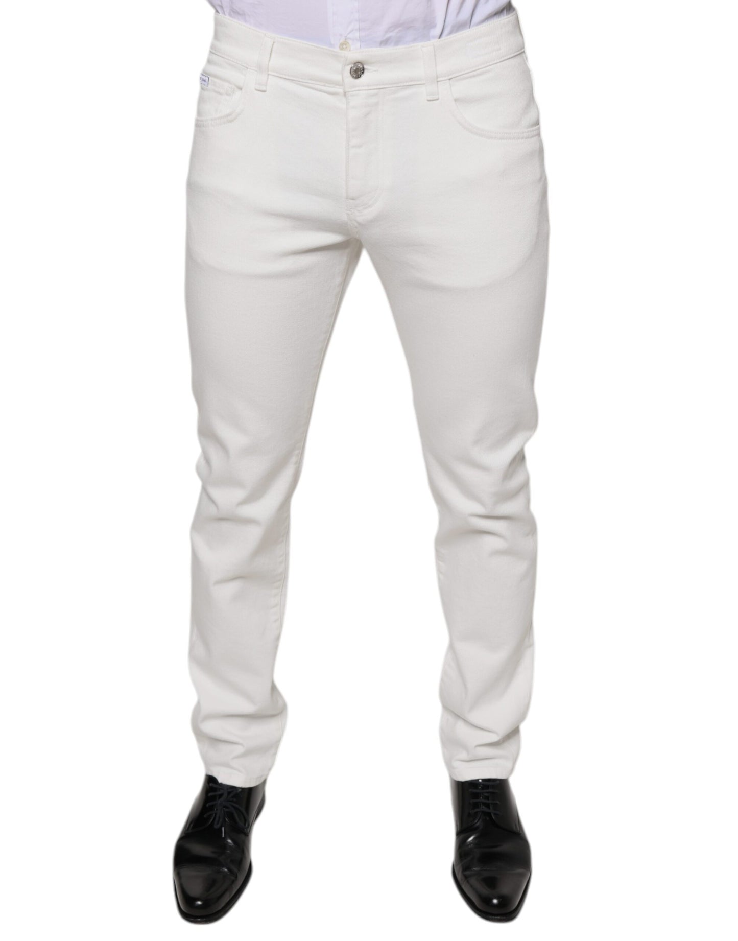 Jean skinny slim en coton blanc Dolce & Gabbana pour homme