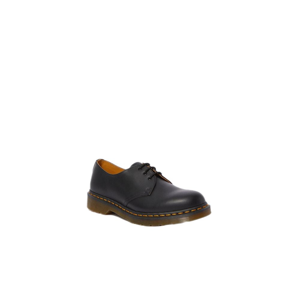 Dr. Martens Schwarze Lederplattform