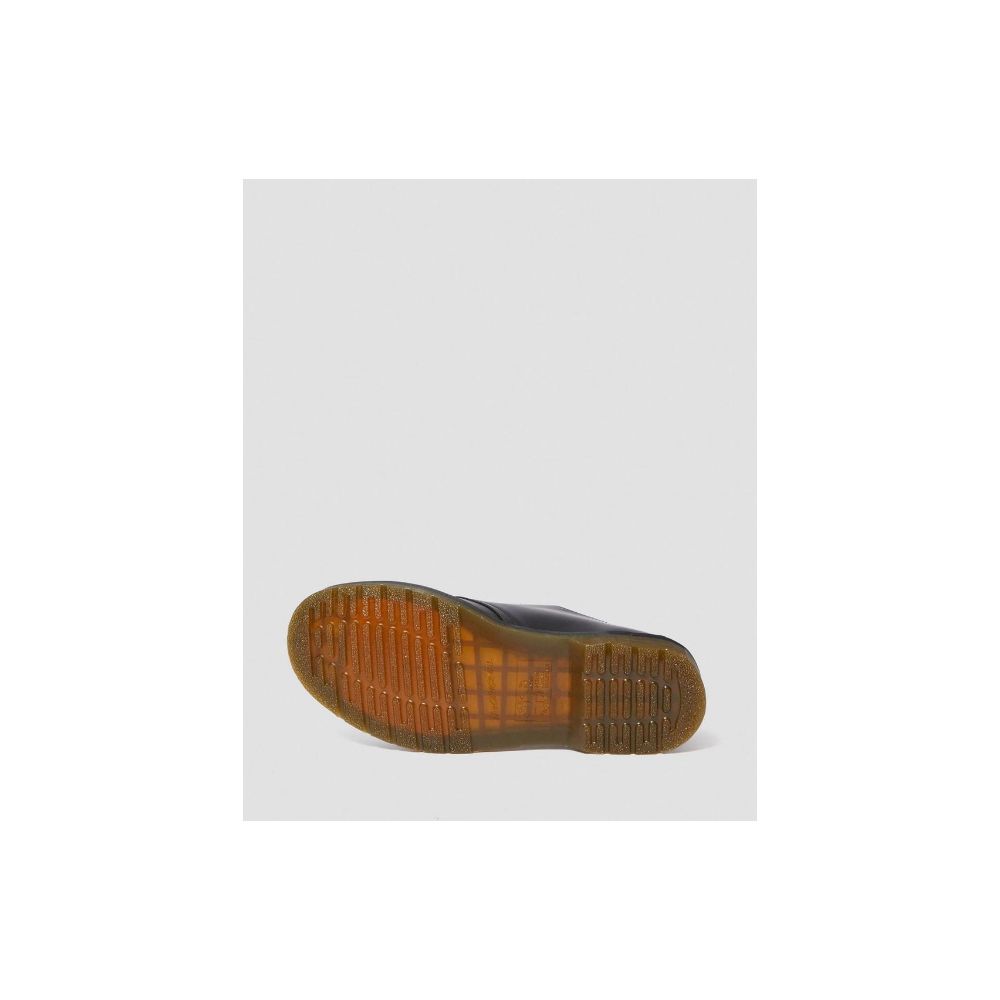 Dr. Martens Schwarze Lederplattform