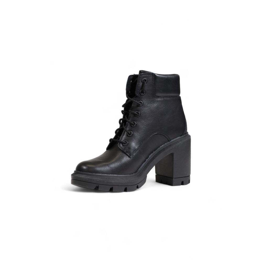 Timberland – Hoher Absatz aus recyceltem Leder in Schwarz