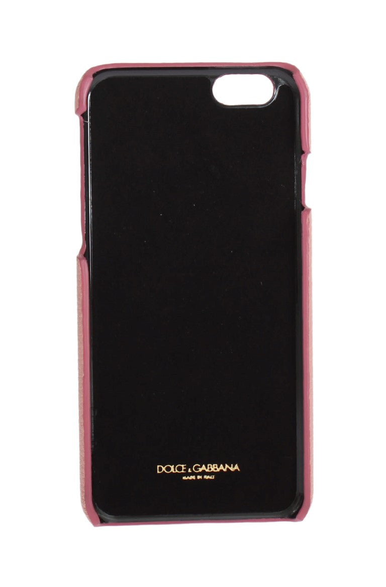 Coque de téléphone en cuir rose motif cœur Dolce & Gabbana