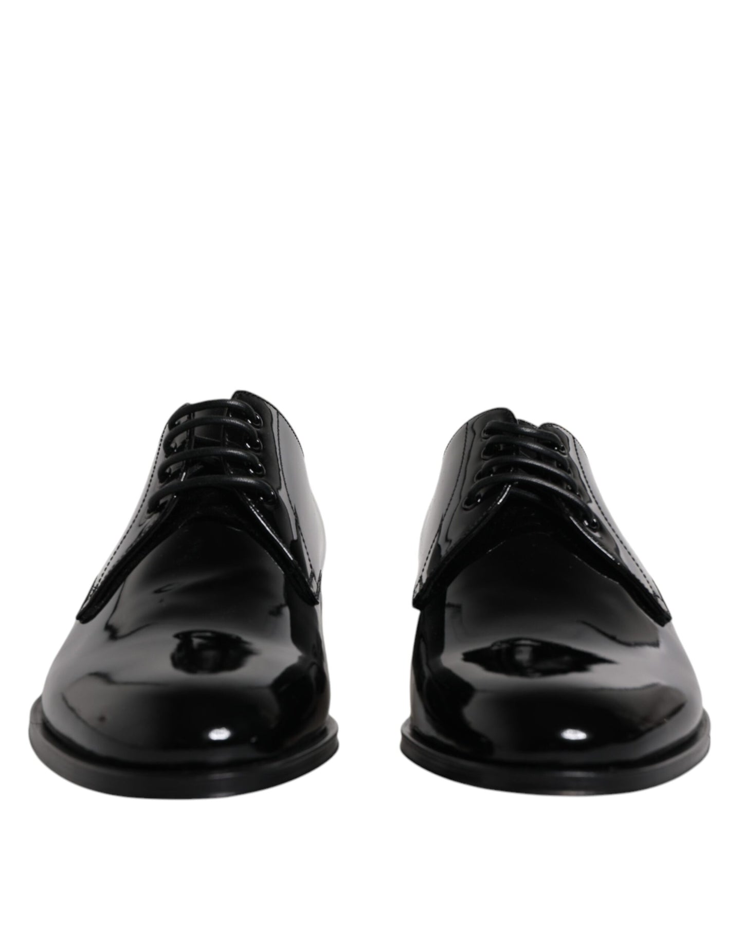 Chaussures habillées derby en cuir verni noir Dolce & Gabbana