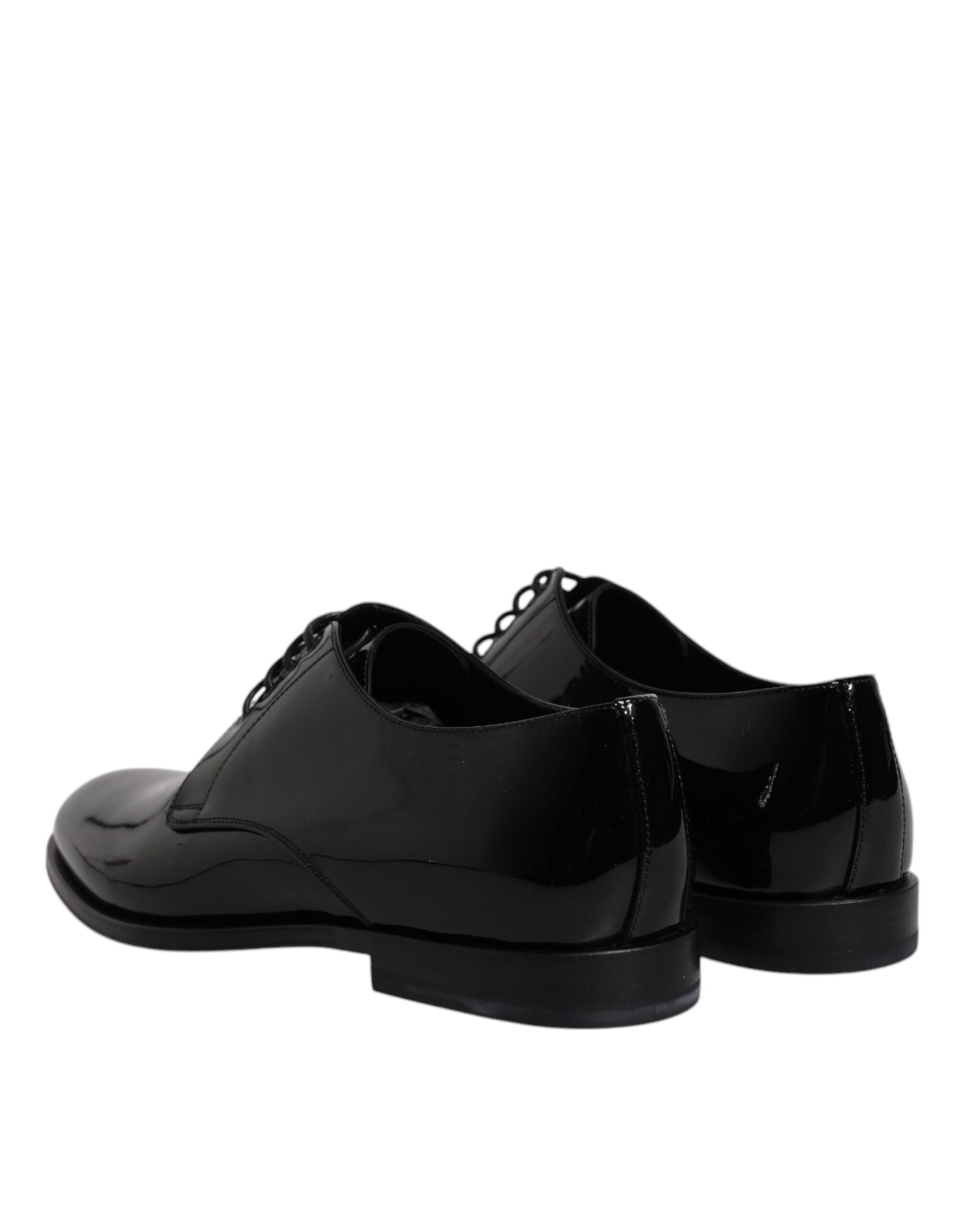 Chaussures habillées derby en cuir verni noir Dolce & Gabbana
