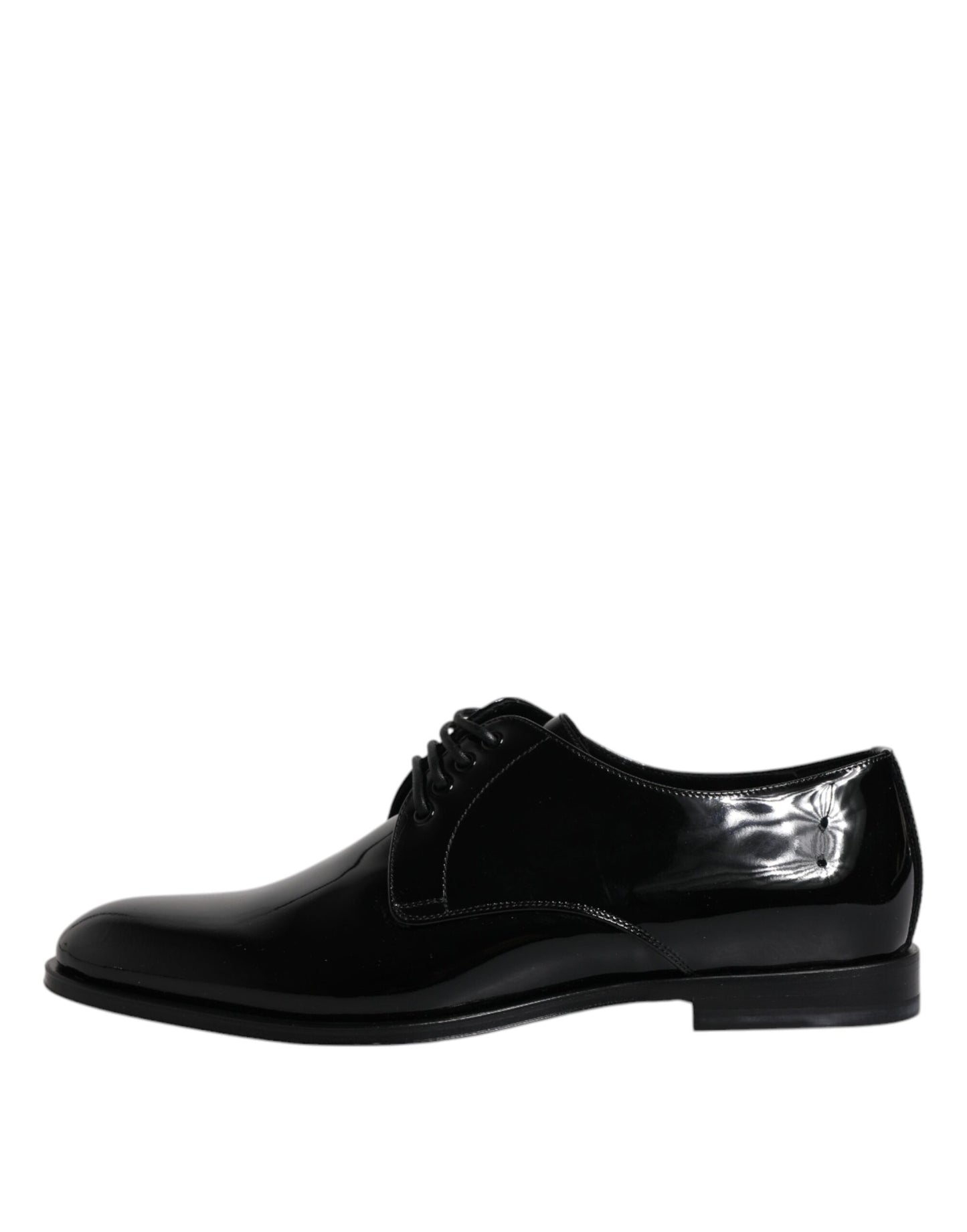 Chaussures habillées derby en cuir verni noir Dolce & Gabbana