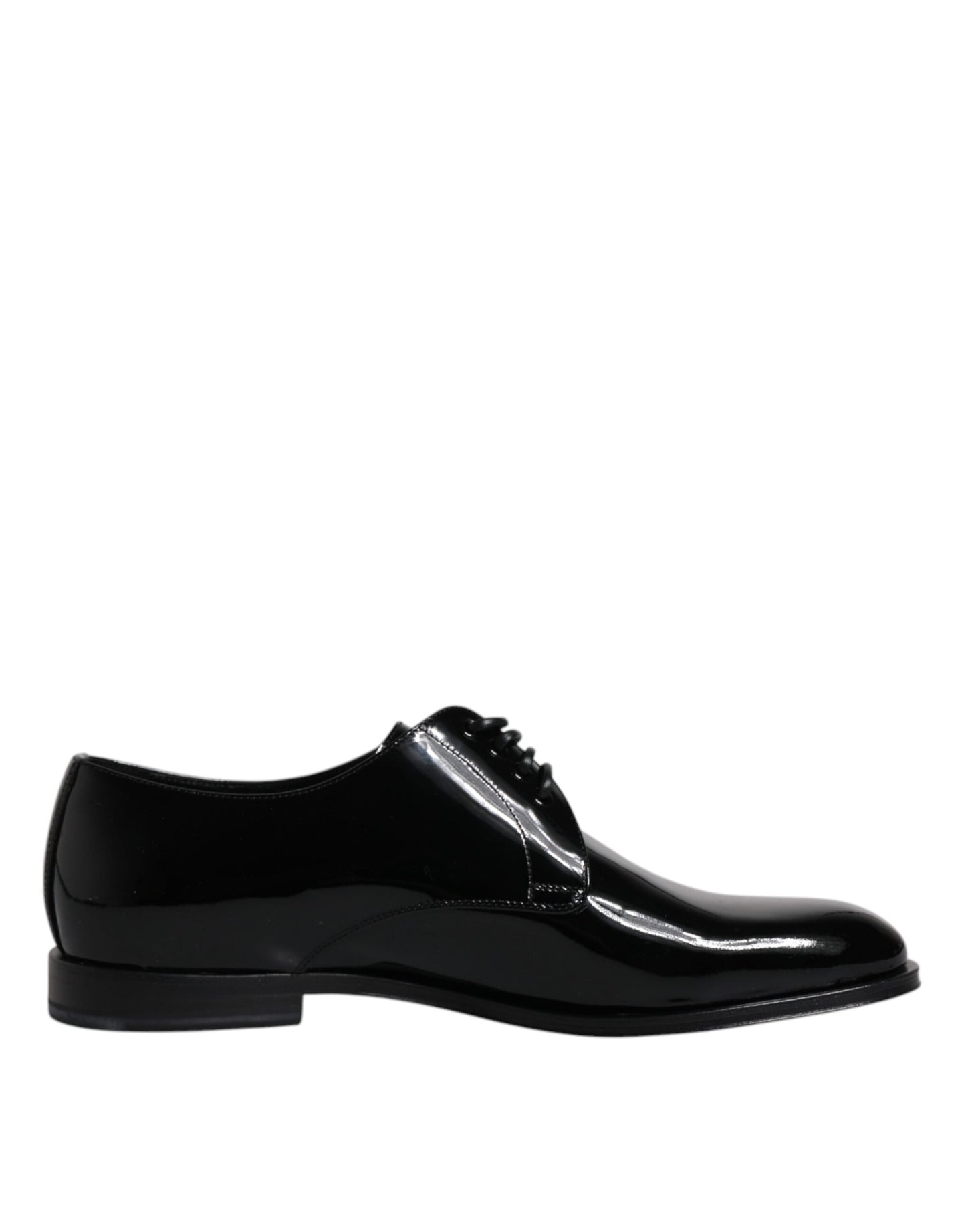 Chaussures habillées derby en cuir verni noir Dolce & Gabbana