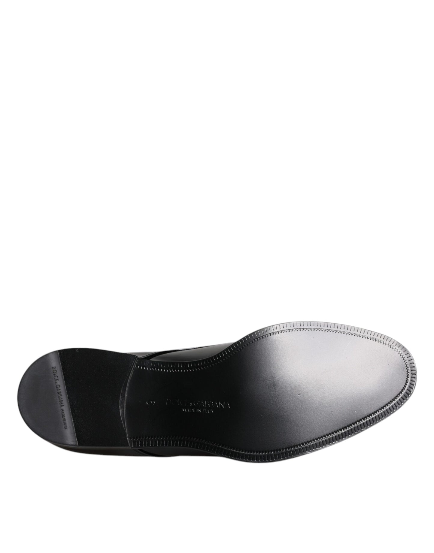 Chaussures habillées derby en cuir verni noir Dolce & Gabbana