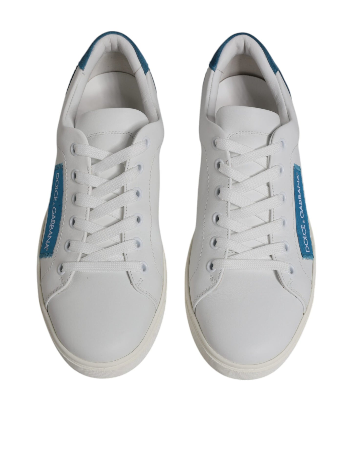 Baskets en cuir de veau blanc London de Dolce & Gabbana