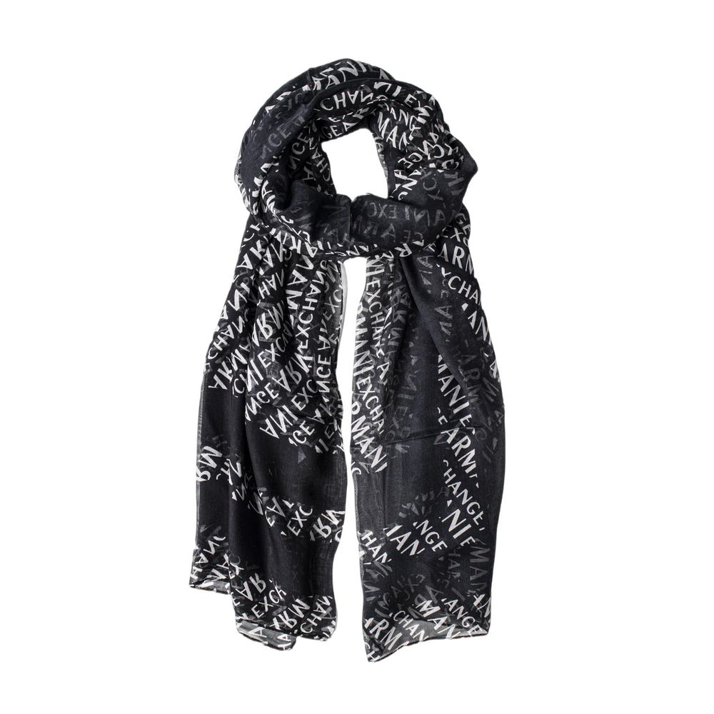 Écharpe en modal noir Armani Exchange