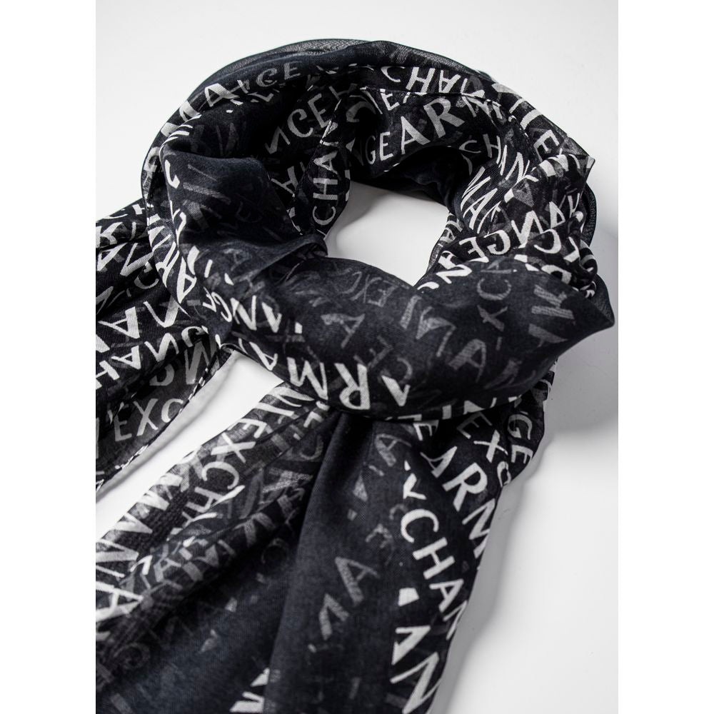 Écharpe en modal noir Armani Exchange