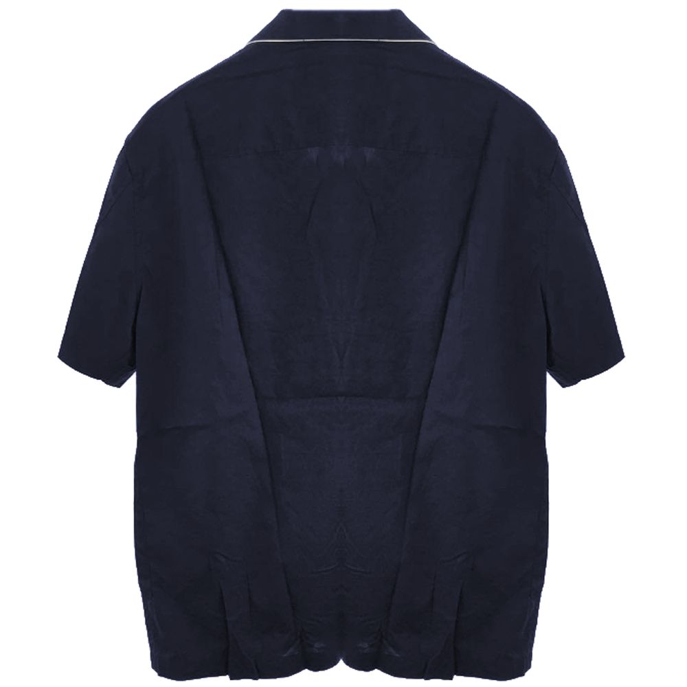 Chemise en coton bleu Emporio Armani