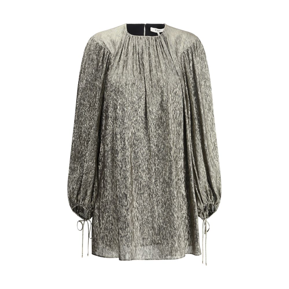 Chloé Minikleid aus Seidenlamé