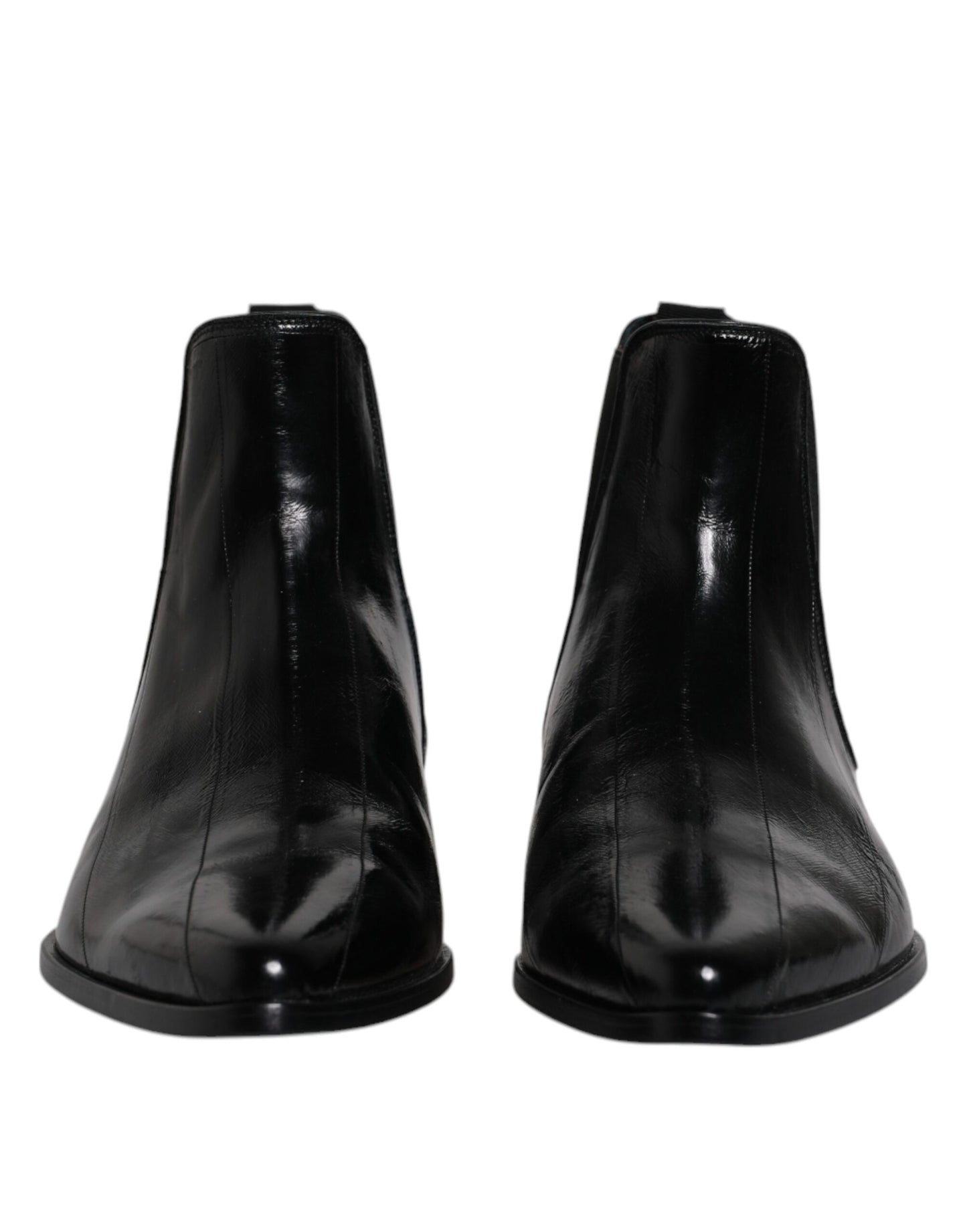 Bottines Chelsea en cuir noir Dolce & Gabbana pour homme