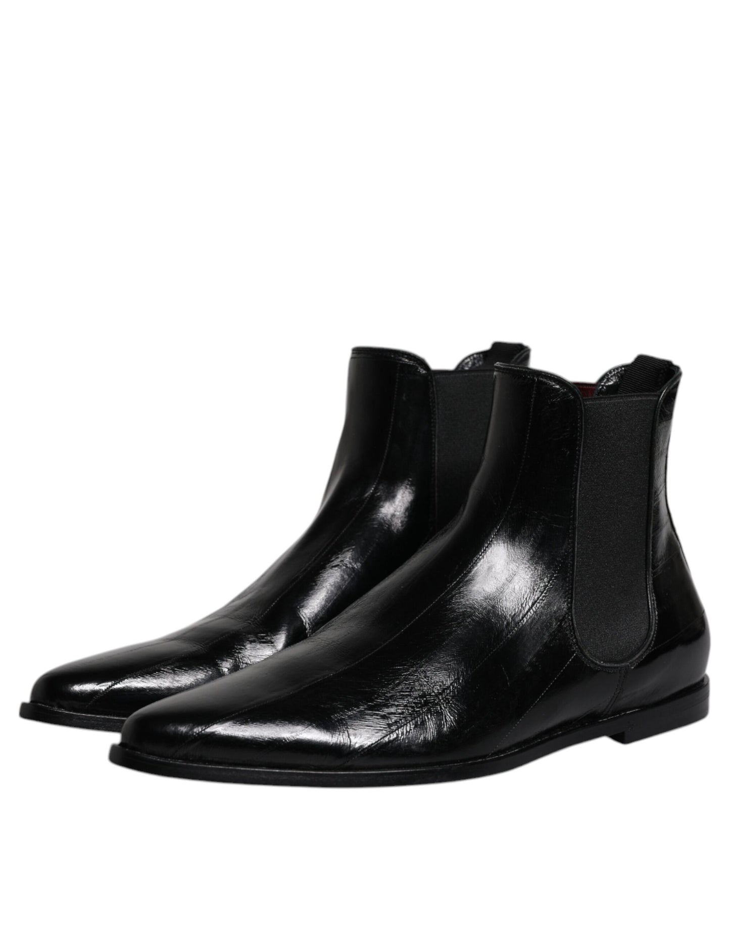Bottines Chelsea en cuir noir Dolce & Gabbana pour homme
