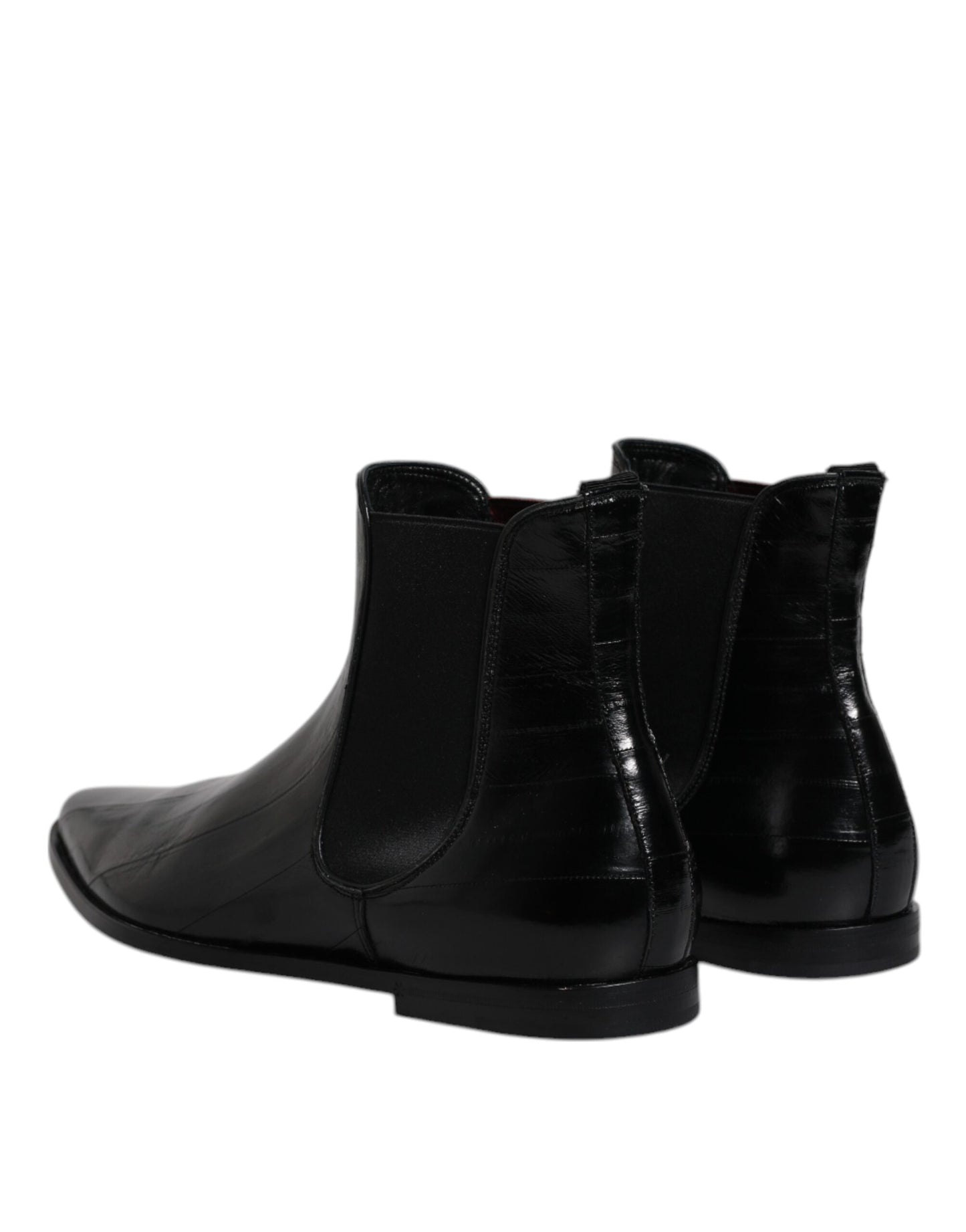 Bottines Chelsea en cuir noir Dolce & Gabbana pour homme