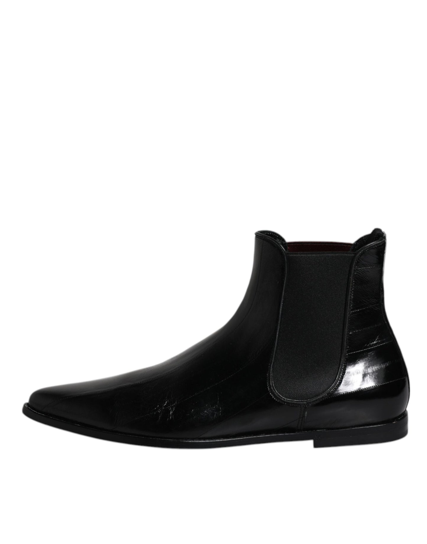 Bottines Chelsea en cuir noir Dolce & Gabbana pour homme