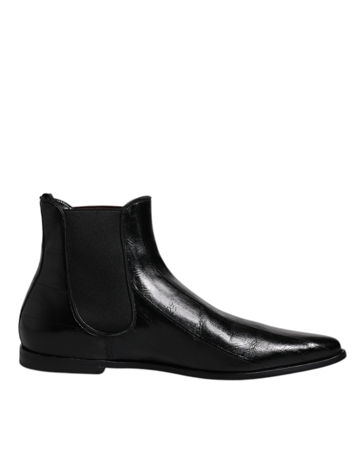 Bottines Chelsea en cuir noir Dolce & Gabbana pour homme