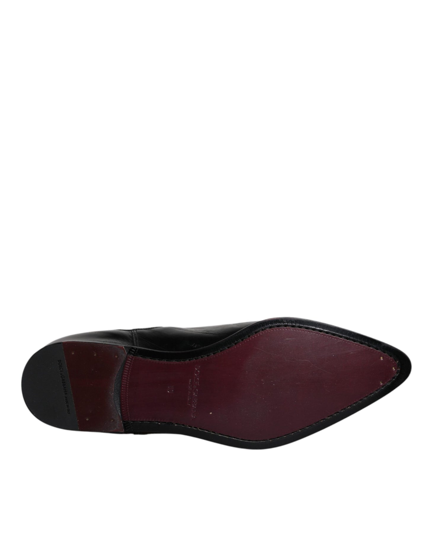 Bottines Chelsea en cuir noir Dolce & Gabbana pour homme