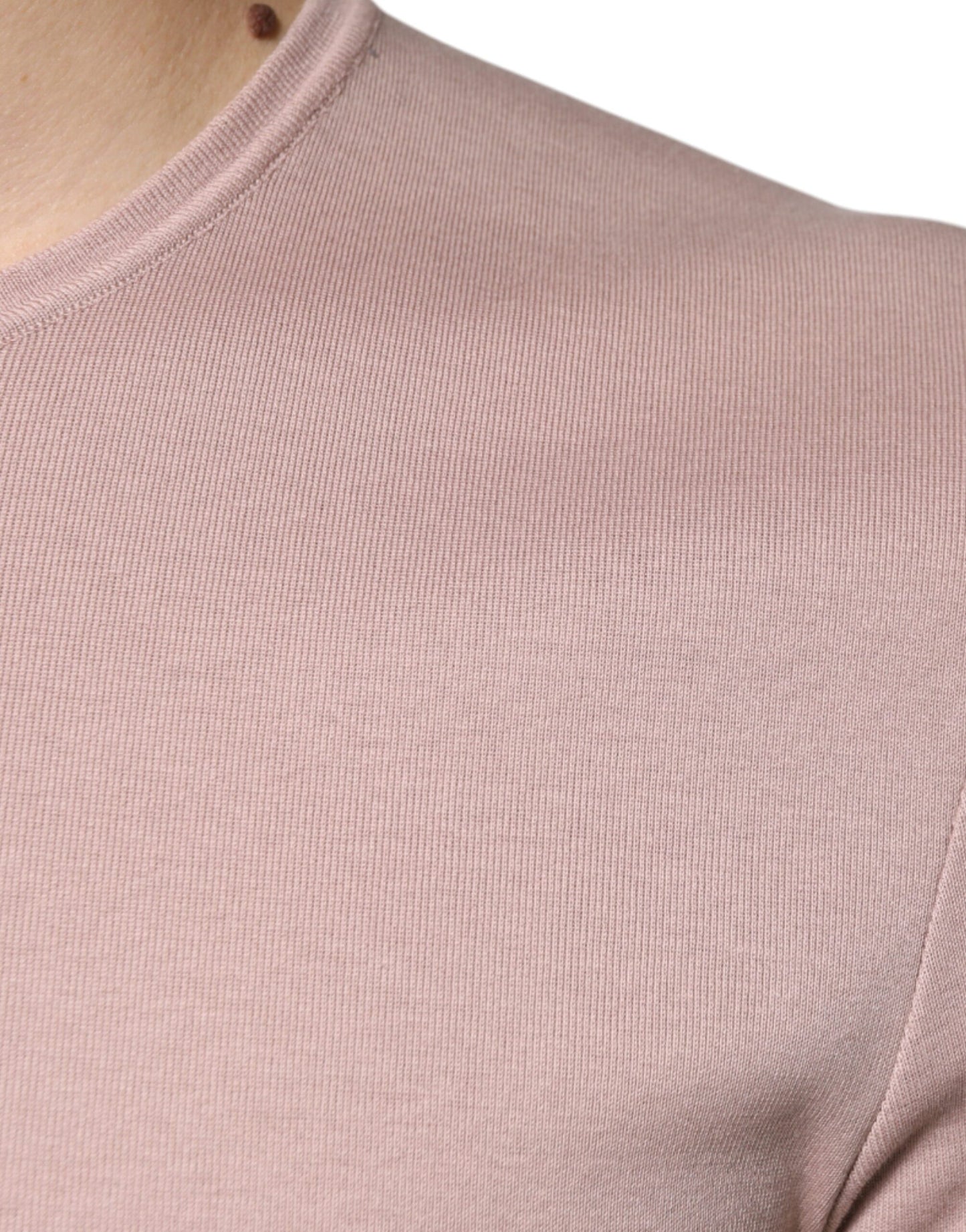 T-shirt à manches courtes et col rond en coton marron Dolce & Gabbana