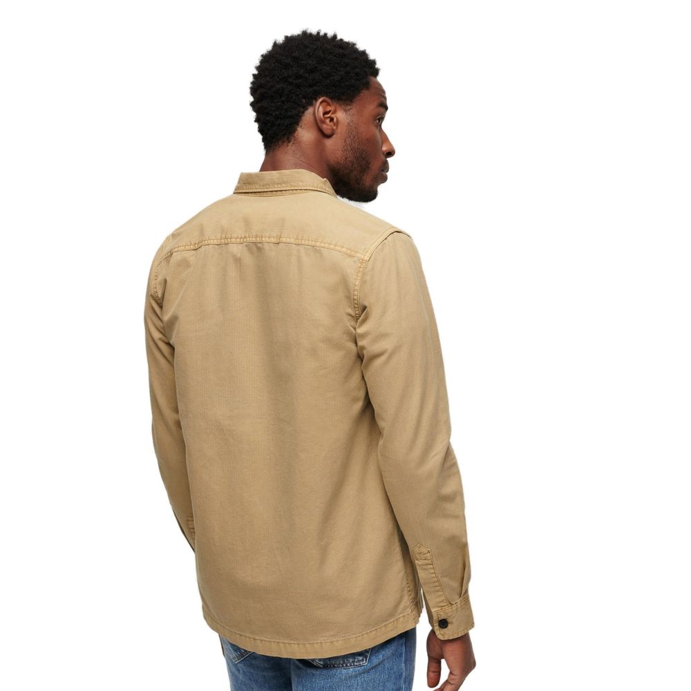 Chemise en coton beige Superdry