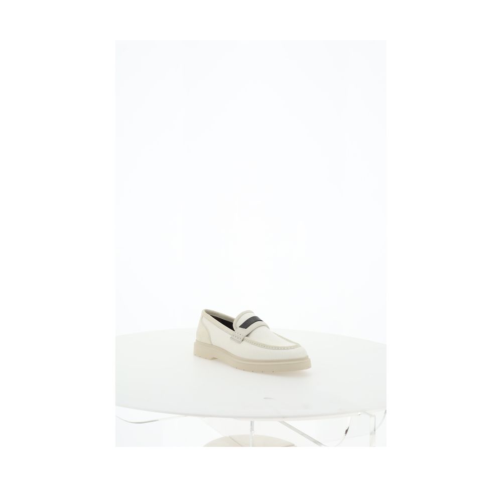 Brunello Cucinelli Beige Loafer-Schuhe
