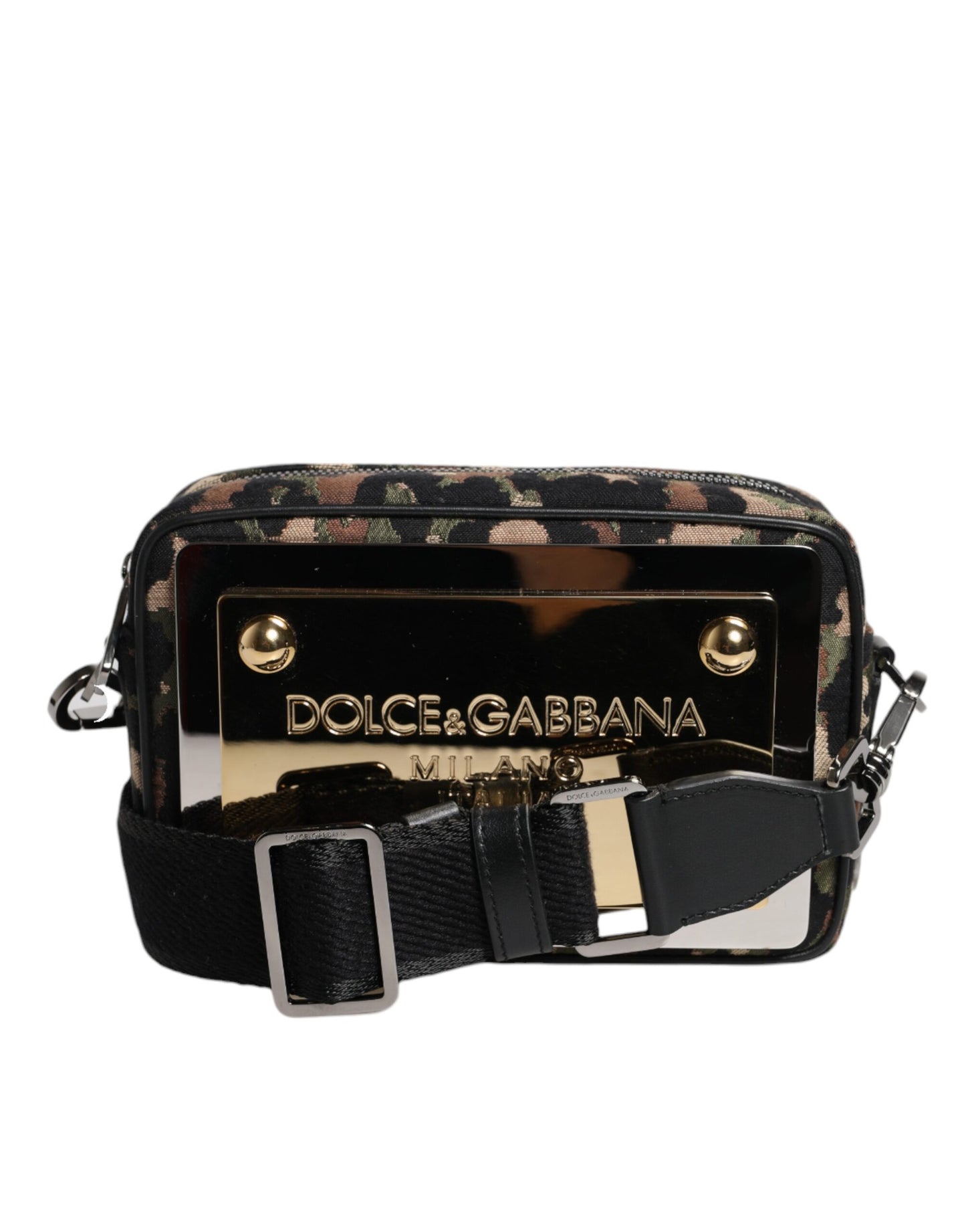 Sac bandoulière Dolce & Gabbana en jacquard léopard multicolore avec logo DG