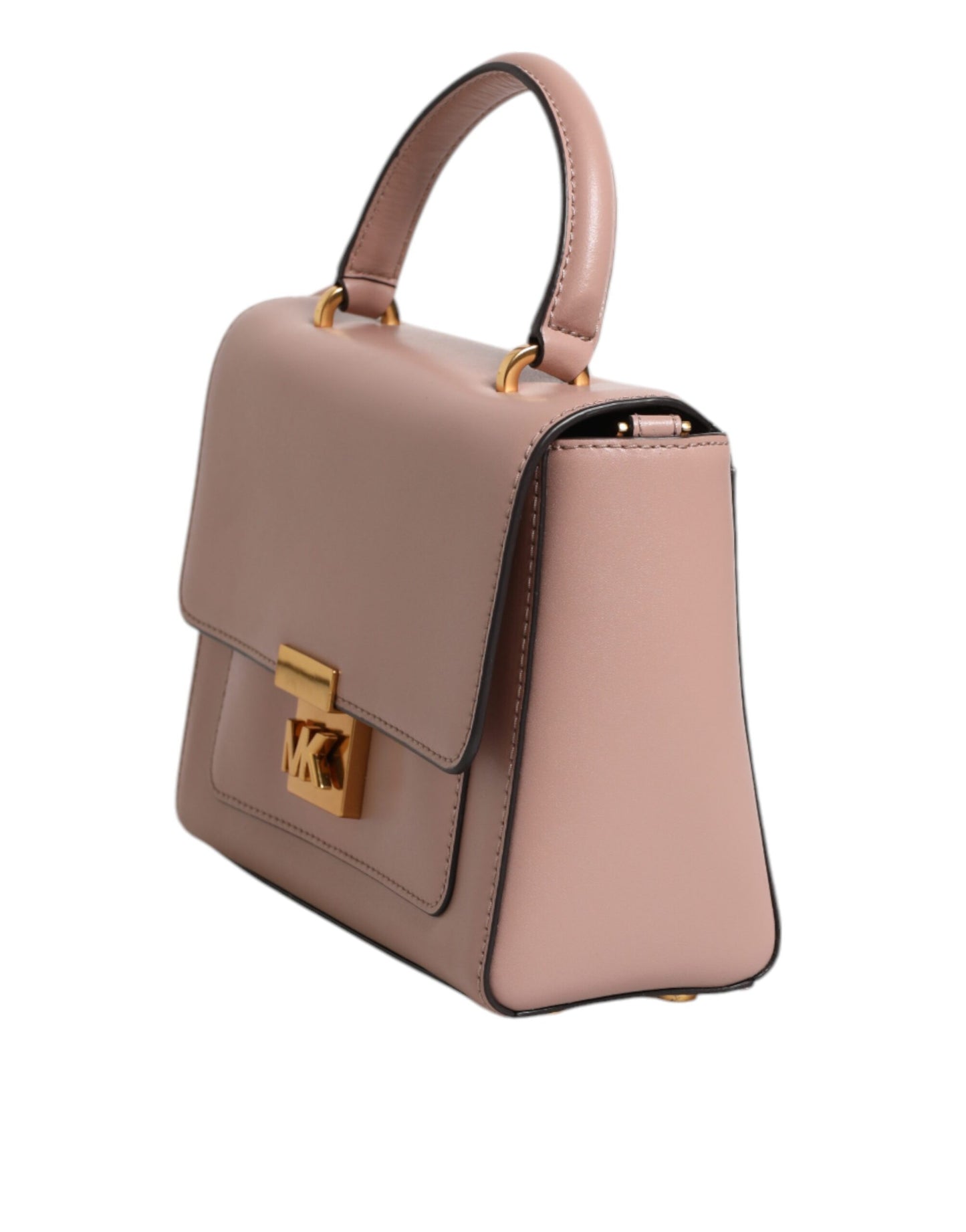 Sac à bandoulière MINDY en cuir rose avec plaque logo Michael Kors