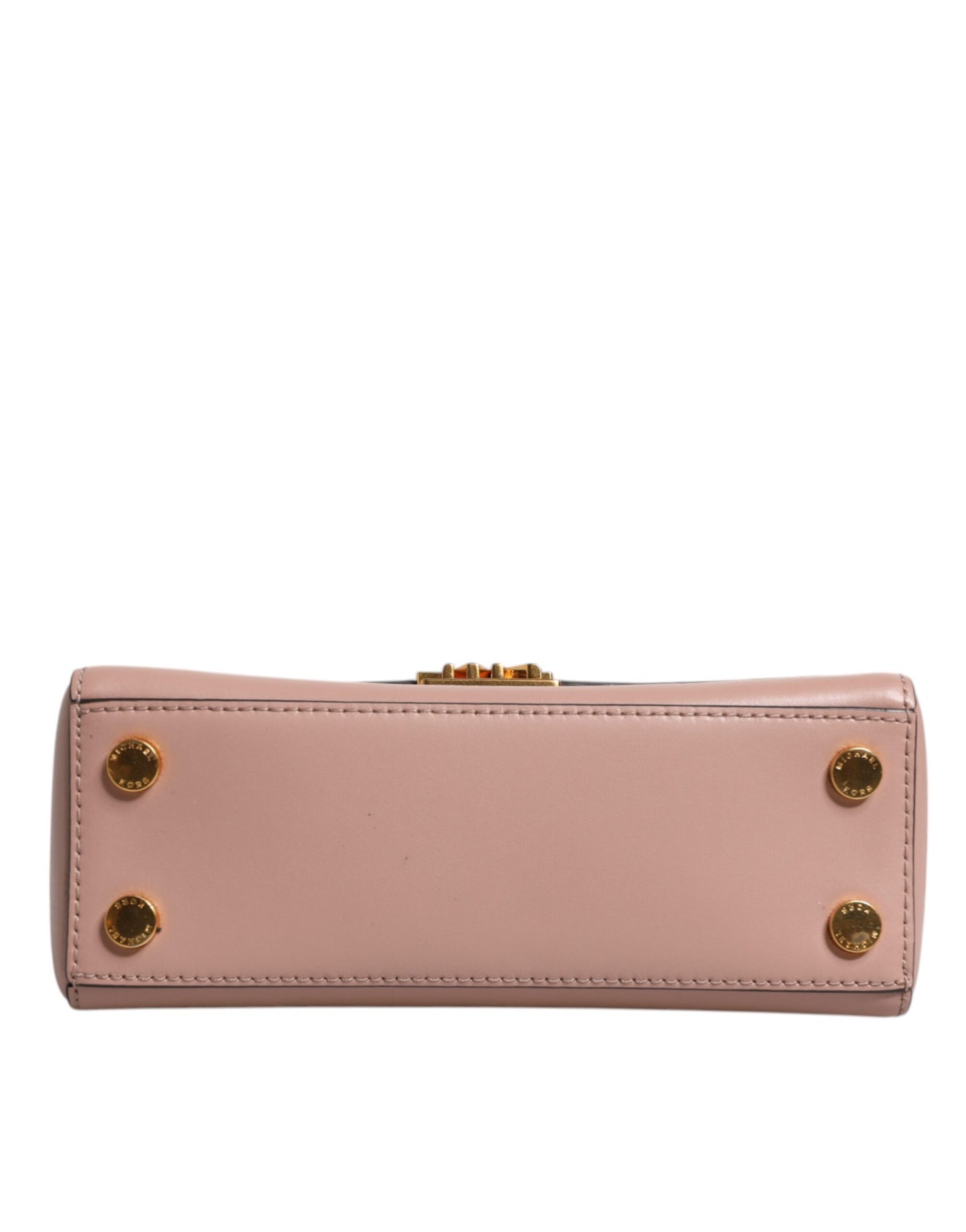 Sac à bandoulière MINDY en cuir rose avec plaque logo Michael Kors