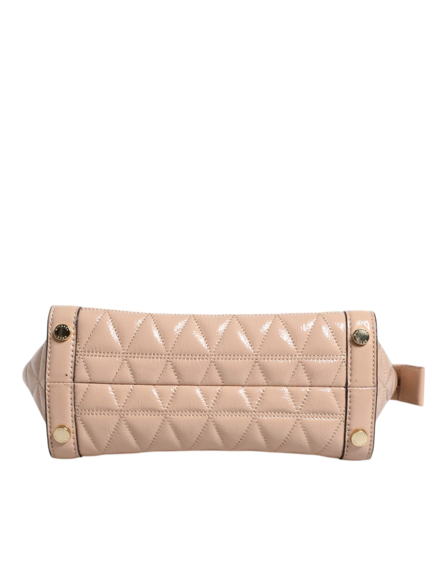 Sac messager Michael Kors VIVIANNE en cuir matelassé pêche avec logo
