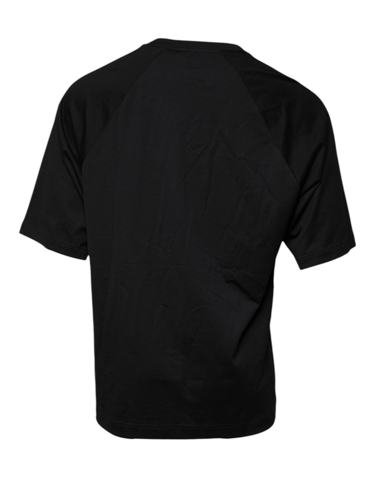 T-shirt ras du cou en coton noir avec logo imprimé Dolce & Gabbana
