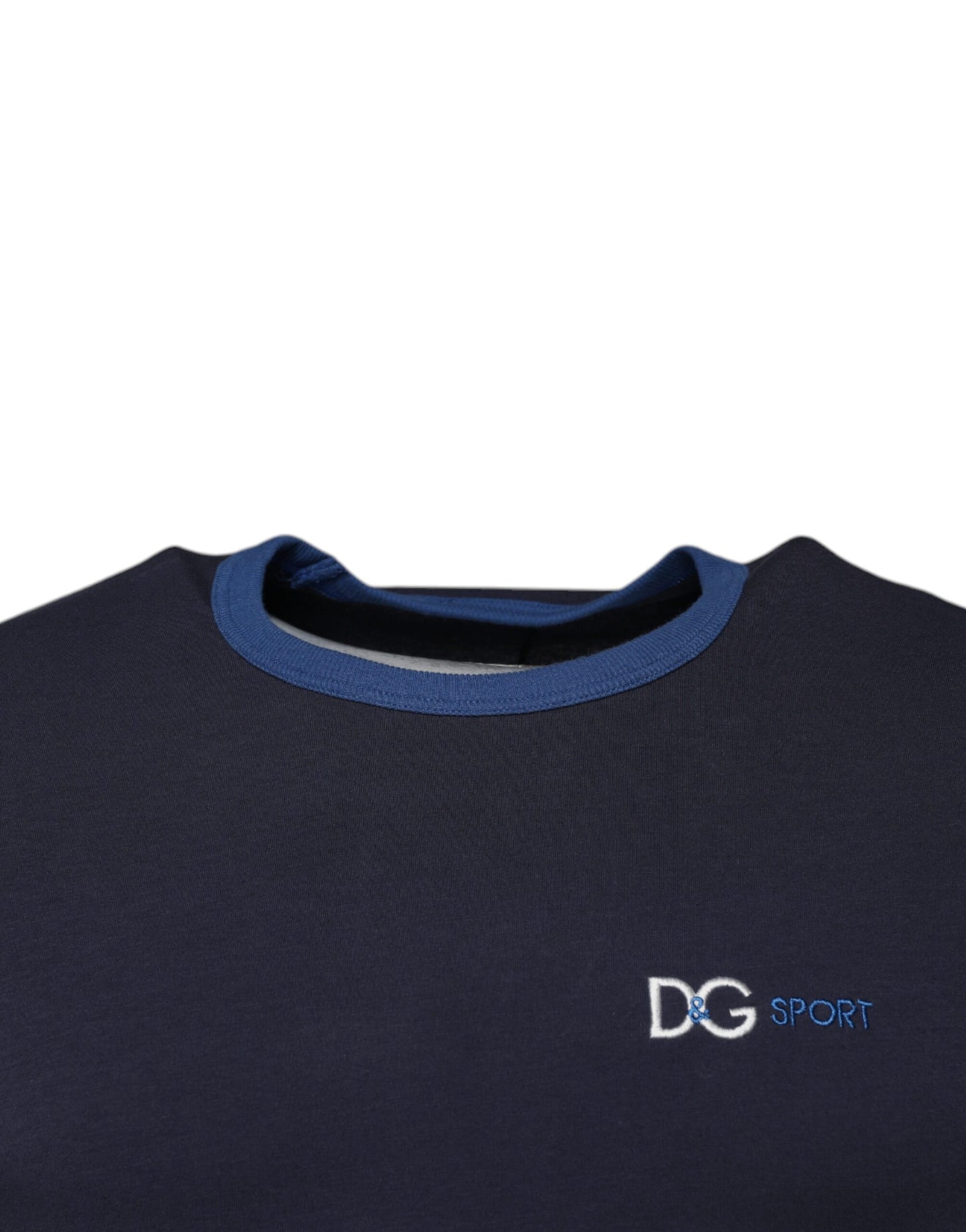 T-shirt ras du cou en coton stretch bleu Dolce & Gabbana