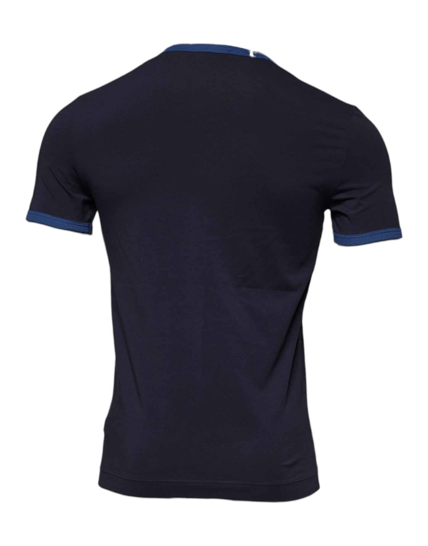 T-shirt ras du cou en coton stretch bleu Dolce & Gabbana
