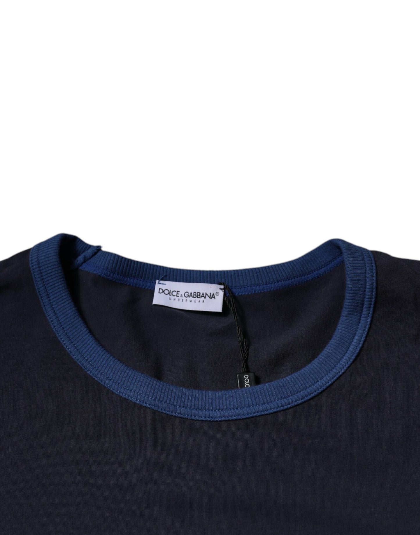 T-shirt ras du cou en coton stretch bleu Dolce & Gabbana