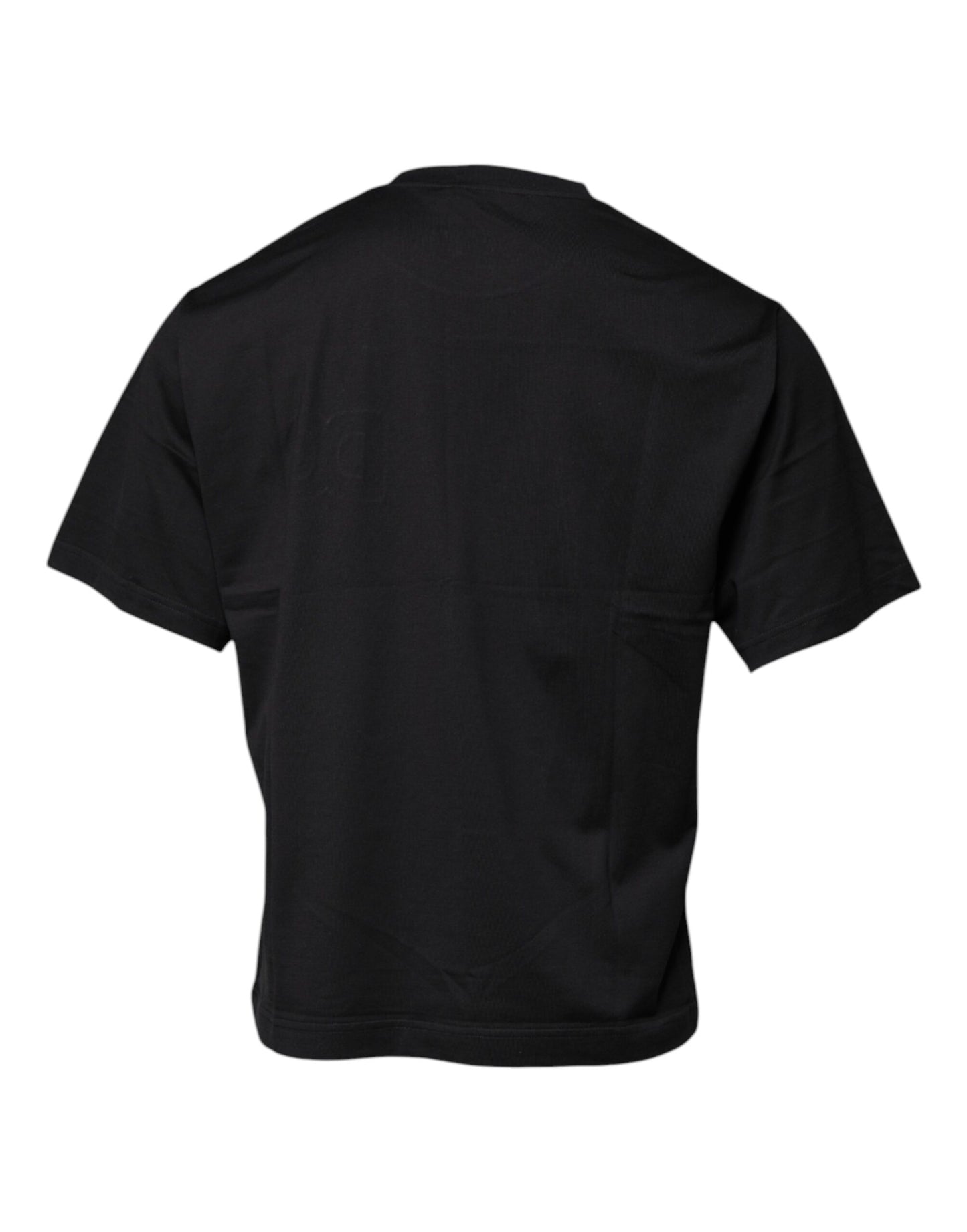 T-shirt ras du cou en coton noir Dolce & Gabbana avec logo DG imprimé