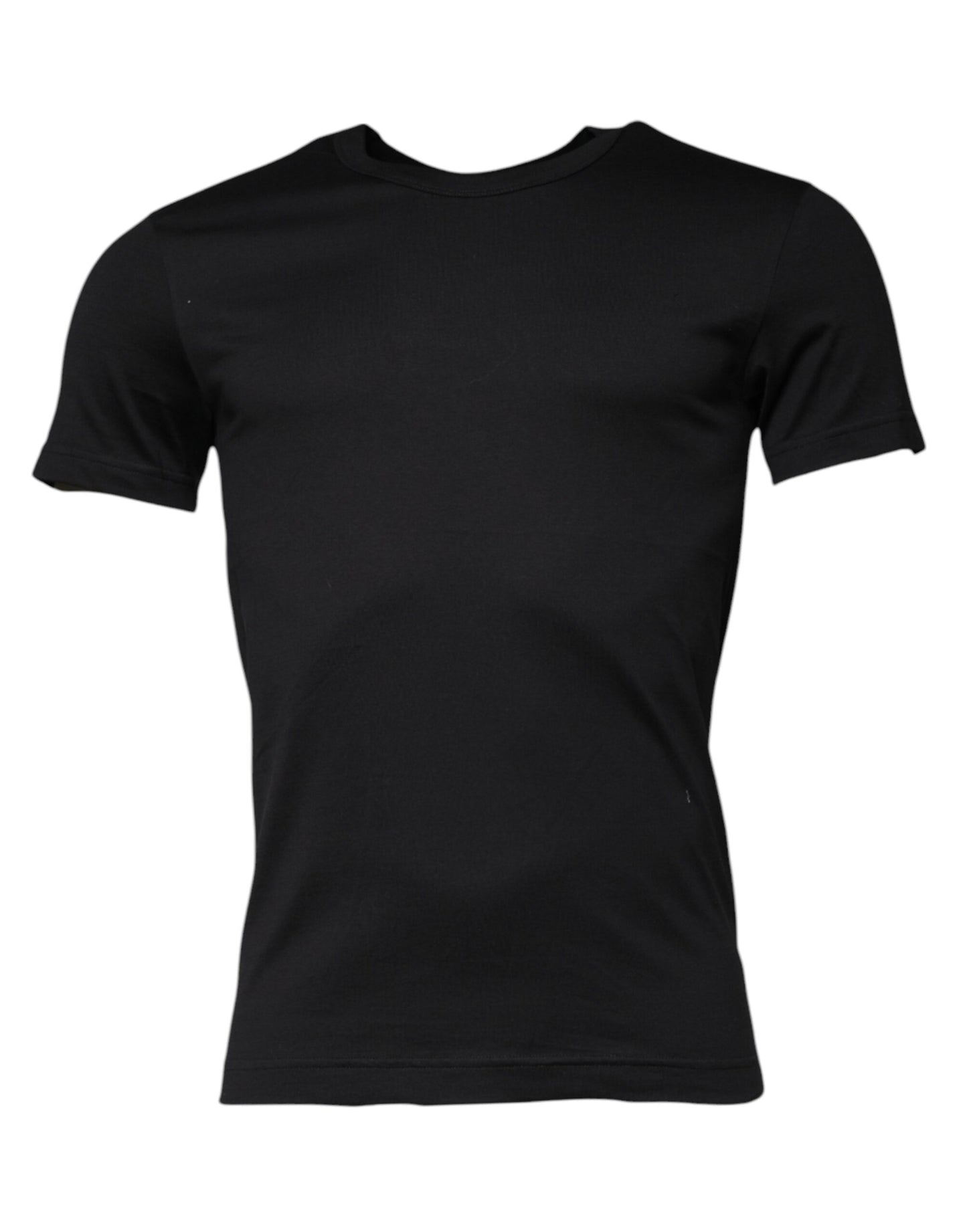 T-shirt ras du cou à manches courtes en coton noir Dolce & Gabbana