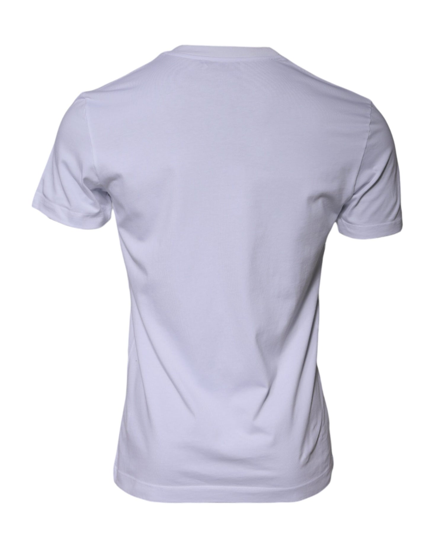 T-shirt ras du cou en coton blanc avec logo imprimé Dolce & Gabbana