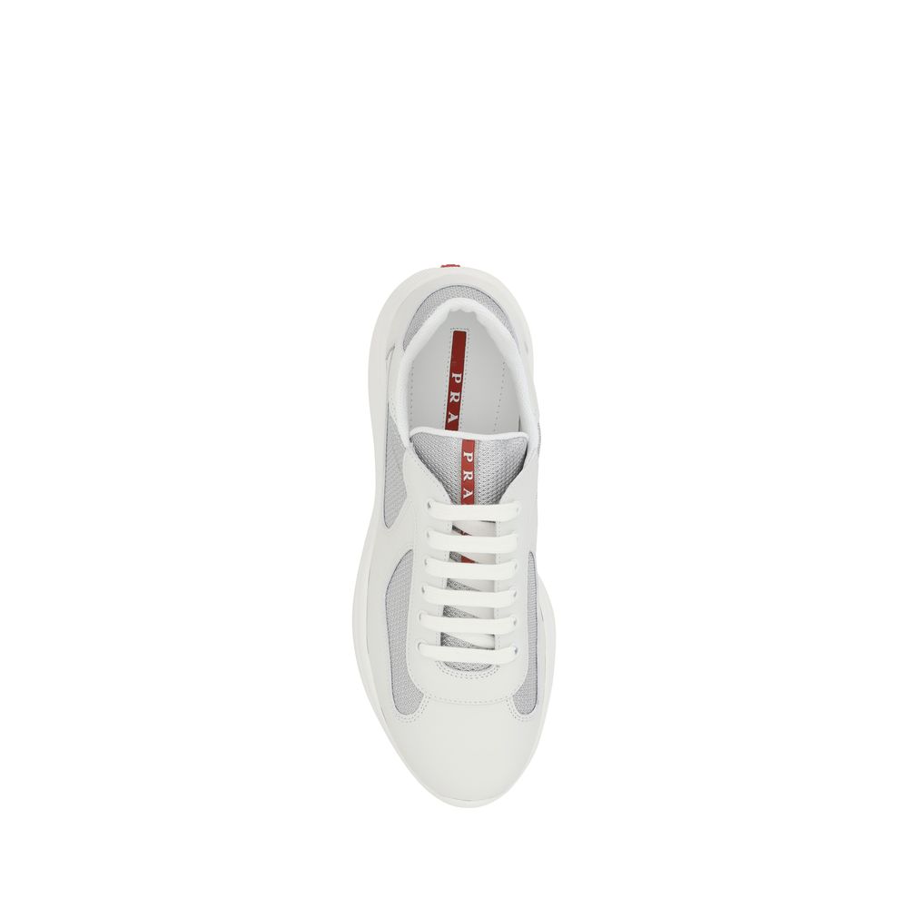 Prada – America‘s – Weiße Leder-Sneaker
