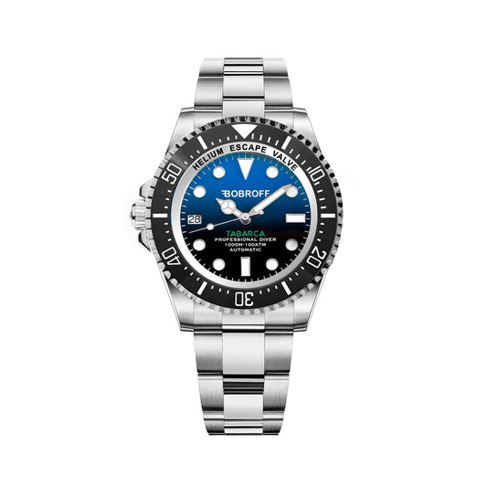 Montre Bobroff en acier inoxydable argenté