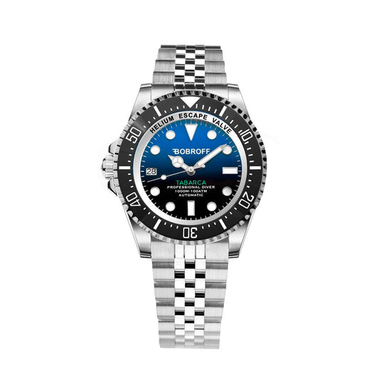 Montre Bobroff en acier inoxydable argenté