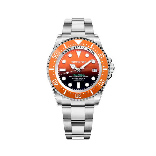 Montre Bobroff en acier inoxydable argenté