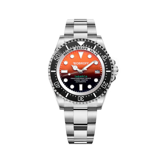 Montre Bobroff en acier inoxydable argenté