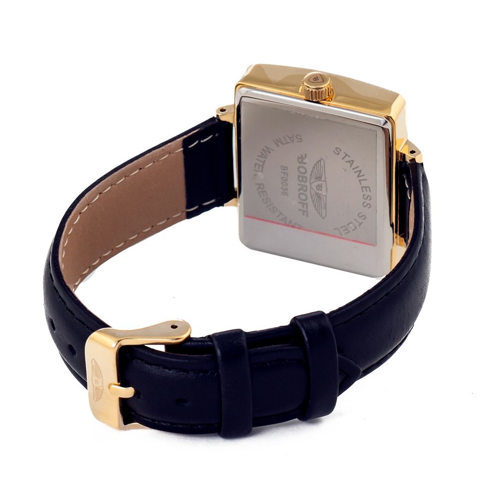 Bobroff – Schwarze Lederuhr