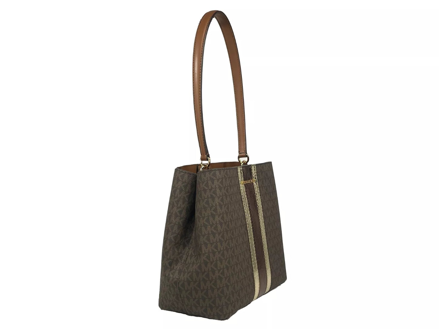 Sac seau à bandoulière Pratt de taille moyenne Michael Kors, marron
