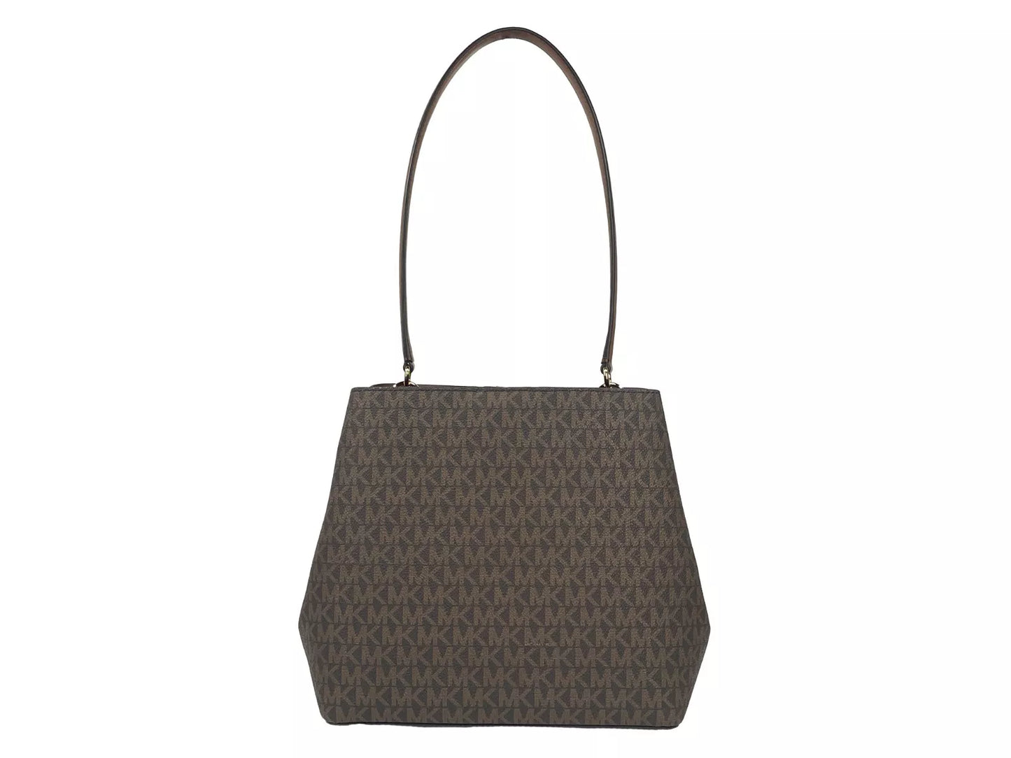 Sac seau à bandoulière Pratt de taille moyenne Michael Kors, marron