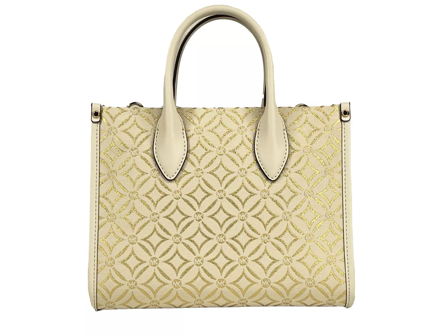 Petit sac fourre-tout à bandoulière zippé Mirella de Michael Kors, crème