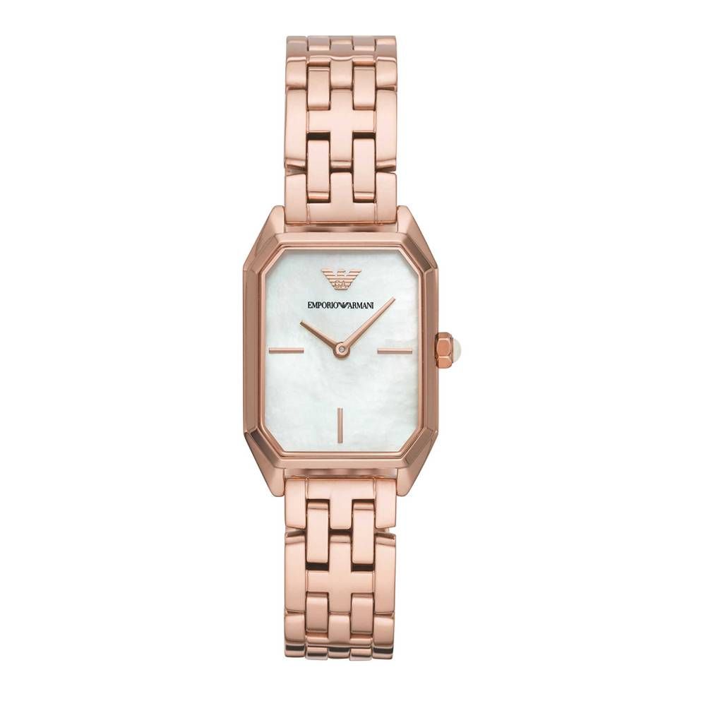 Armani – Edelstahluhr in Roségold