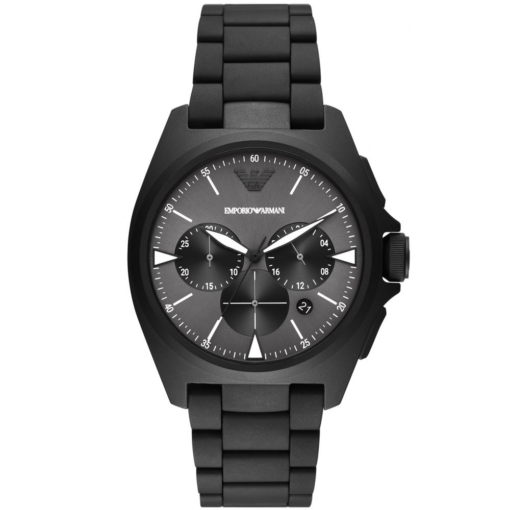 Armani – Schwarze Edelstahluhr