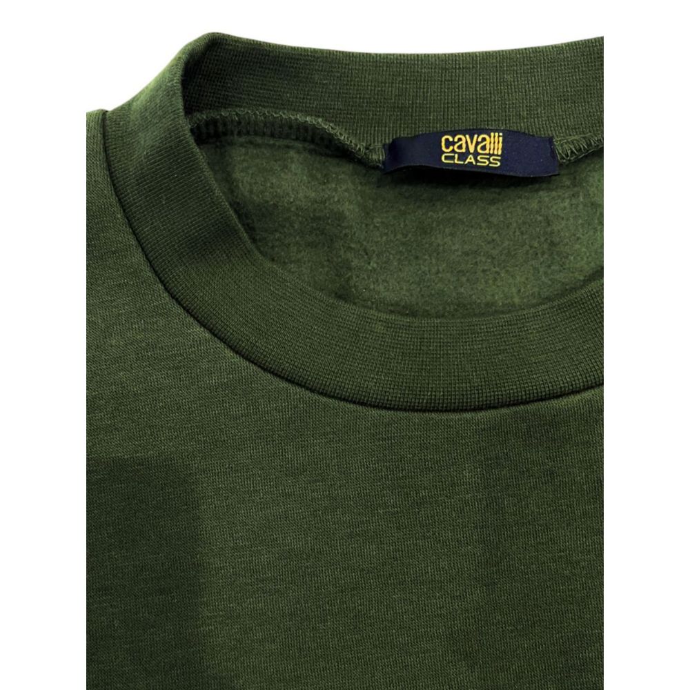 Cavalli Class Grüner Polyester Herren Hoodie