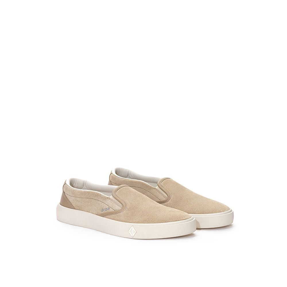 Beigefarbener Dior-Ledersneaker