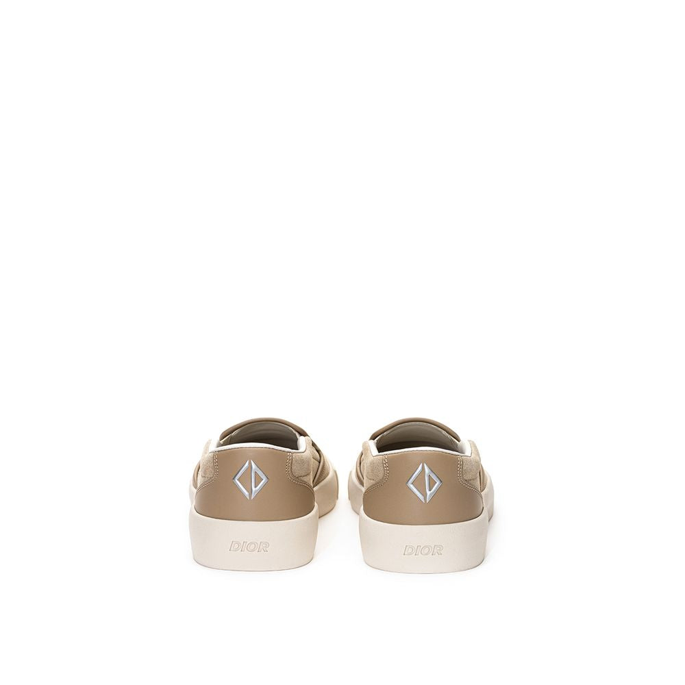 Beigefarbener Dior-Ledersneaker