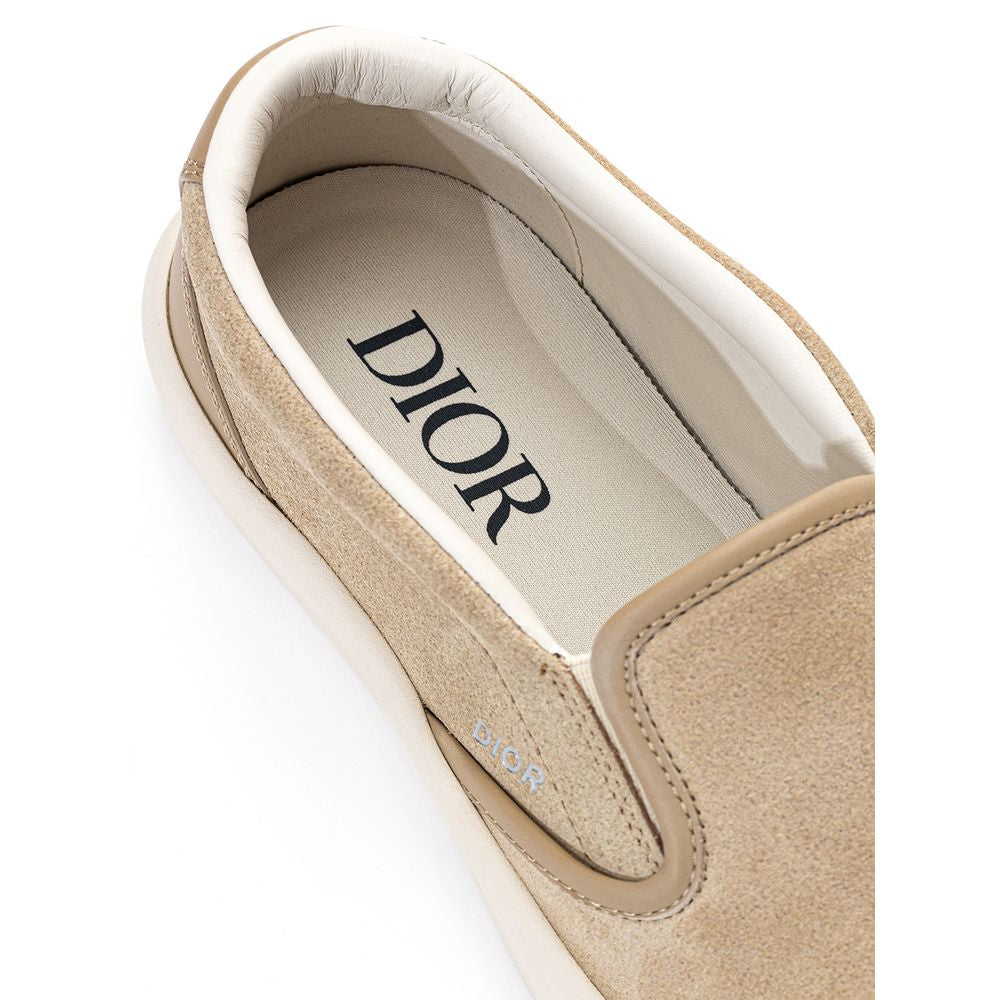 Beigefarbener Dior-Ledersneaker